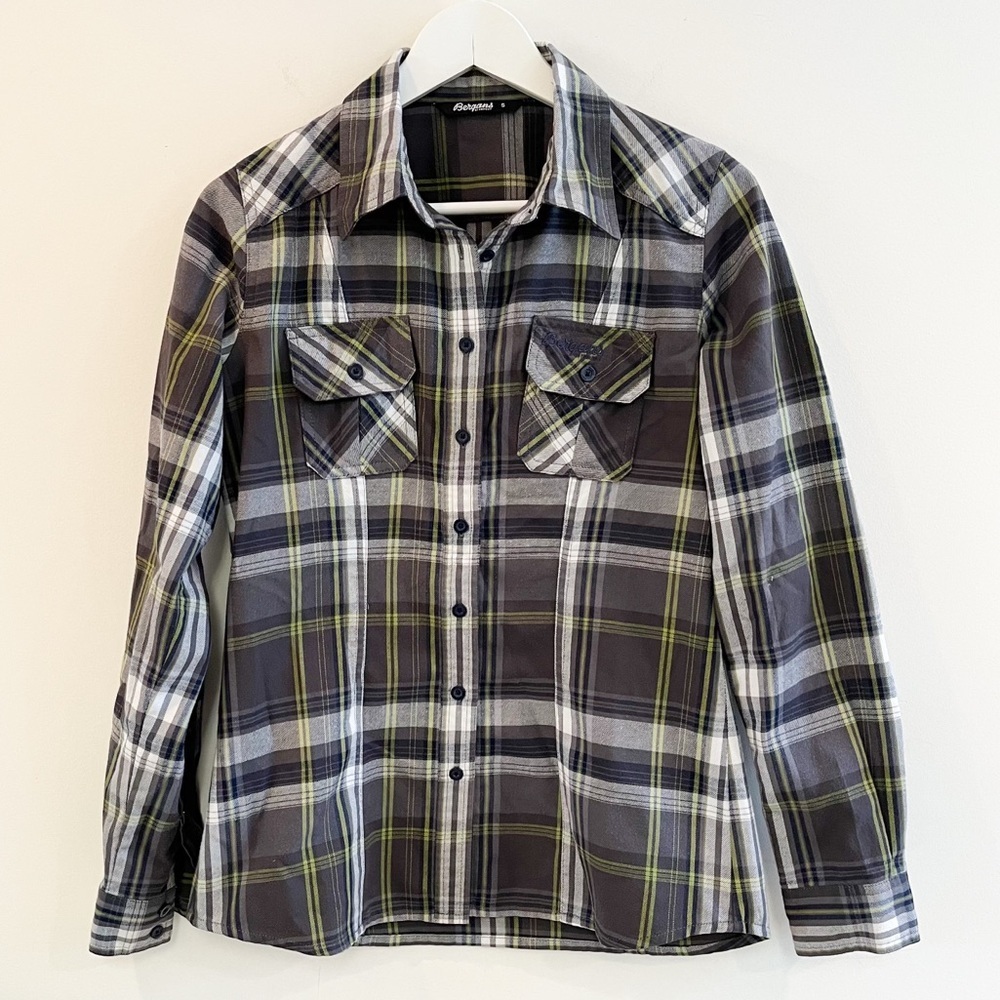 Bergans of Norway Bjorli Plaid Button Down Shirt Size Small